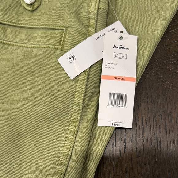 Sam Edelman Sage Green kick flare Jeans size 26 - Picture 4 of 16